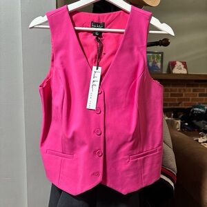Tahari Fuchsia Sleeveless Top